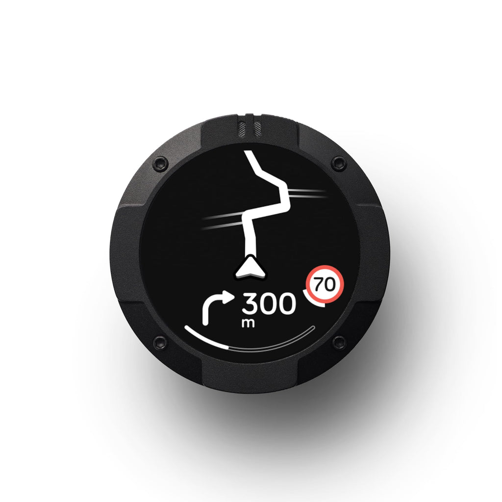 Beeline Moto II - Navigationsgerät für Motorräder | Globale Navigation | Minikarten-Schnittstelle | 14 Stunden Akkulaufzeit | IP67 Wasser- und stoßfest | USB-C-Aufladung mit Riemenhalterung
