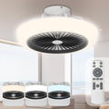 Noaton® Polaris 11045B Deckenventilator mit Beleuchtung, Schwarz, LED Dimmbar, 3 Farbtemperaturen, Fernbedienung, Timer, Luftdurchsatz bis zu 60 m3/min, für Wohnzimmer Schlafzimmer, Durchmesser 45cm