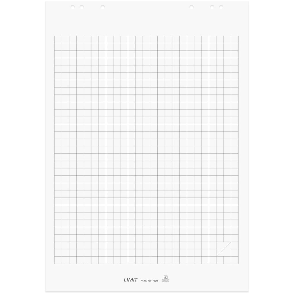 Limit Flipchart Papier, kariert, 20 Blatt je Block, 70 g/m², 5 Stück