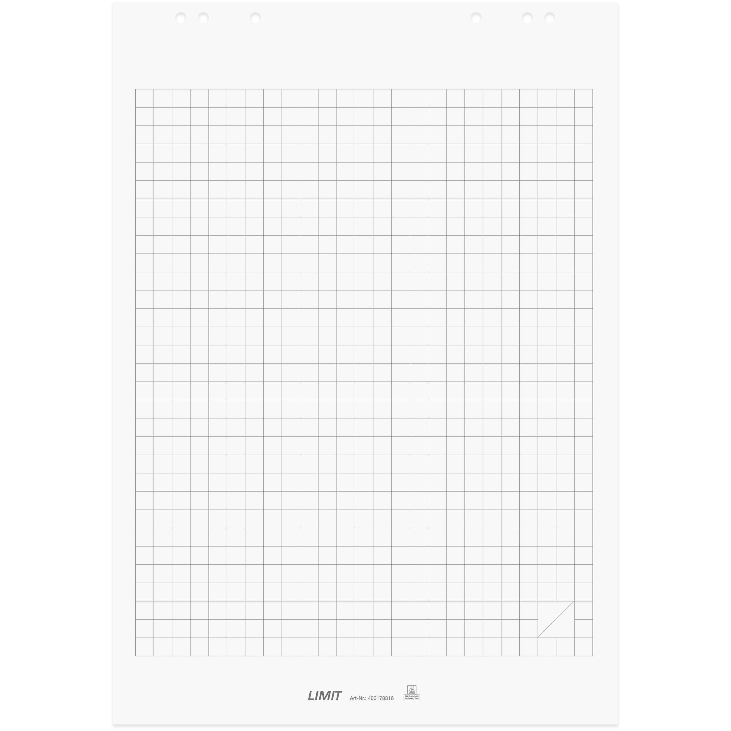 Limit Flipchart Papier, kariert, 20 Blatt je Block, 70 g/m², 5 Stück