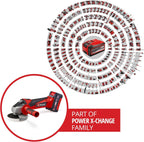 Einhell Akku-Winkelschleifer TC-AG 18/115 Li (1x4,0Ah) (18 V, 115 mm Scheiben-Ø, 28 mm Schnitttiefe, Softstart, Zusatzhandgriff, inkl. 1x 4,0 Ah Akku & Ladegerät)