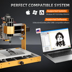 LUNYEE 500 W Ganzmetall CNC-Fräsmaschine, 3018 Pro Max CNC-Holzfräse, 3-Achsen-Metall fräsmaschine zum Schneiden von Holz, Acryl, MDF, PCB-Kunststoff, Arbeitsbereich: 300 x 180 x 80 mm