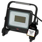 Brennenstuhl LED Baustrahler JARO 7060 M (50W, 5800lm, 6500K, IP65, 5m Kabel, dimmbar, LED Arbeitsstrahler mit Schnellspannverschluss)