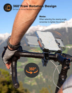 Grefay Fahrrad Handyhalterung【1S Schnelle Demontage】 Motorrad Handyhalter Mit 360 Drehung Outdoor Lenker Handyhalter für Rennrad MTB Scooter für 4,5-7,0 Smartphone