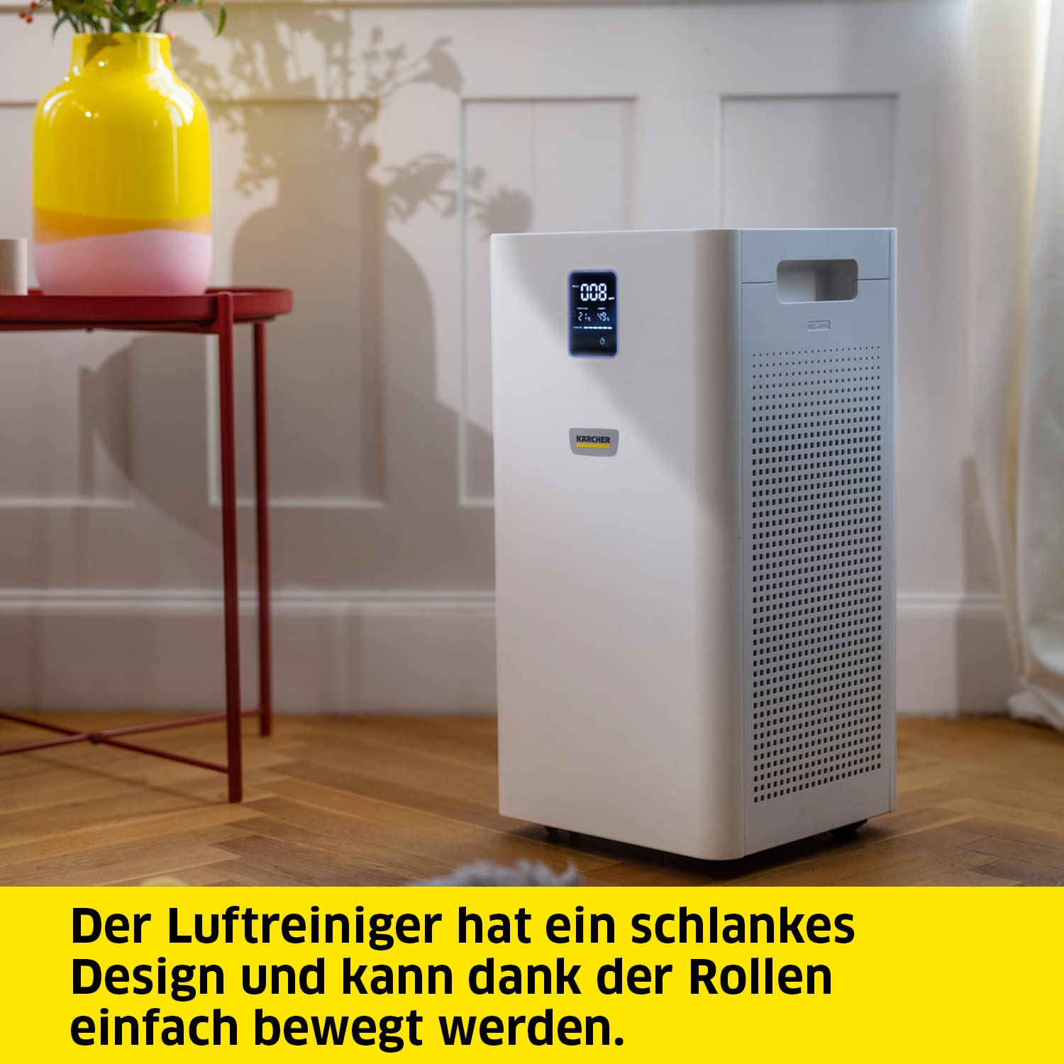 Kärcher Luftreiniger AF 50, Luftdurchsatz: 520 m³/h, bis zu 100 m² Räume, beseitigt 99,95% der Partikel bis zu 0,3 μm wie Feinstaub, Aerosole, Allergene, Gerüche, Automatik-Funktion, Timer, Nachtmodus