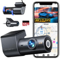 CIEVIE 4K Dashcam Auto Vorne Hinten mit GPS 5GHz WiFi, Dual Dashcam 1,5″ IPS Display, Auto Kamera mit 64GB SD Karte, 170° Weitwinkel, G-Sensor, WDR Nachtsicht, Loop-Aufnahme, Unterstützt 256GB Max