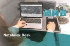 DIGITUS Notebook Kissen - mit Smartphone-Halterung - für 17" Laptops - Laptopunterlage - zum bequemen Arbeiten vom Sofa oder Bett aus - Grau