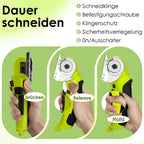 Elektrische Schere Mit Werkzeugkasten, Kartonschneider, Kabellose Rollschneider, 4.2V/2.0Ah Akku Schere, Universalschneider, Wiederaufladbarer Leistungsstarker Akkuschere für Stoff Teppich Leder Filz