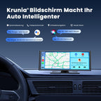 Krunia 9,26" Drahtloses Tragbares CarPlay Display für Apple CarPlay & Android Auto, OTA-Updates, Rückfahrkamera, Mirror Link, Bluetooth 5.0, Sprachsteuerung, GPS-Navigation, FM