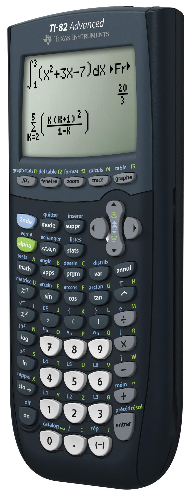 Texas Instruments TI-82 ADVANCED Grafikrechner (8-zeilig), nur mit französischer Anleitung und Sprache