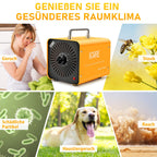 Ozongenerator 60000mg/h Ozongerät, Ozonisator Industrieller O3 Ozon Luftreiniger mit 120 Min Timer für 300㎡ Geruchskiller Geruchsneutralisierer für Auto, Rauch, Haustiergerüche, Gelb