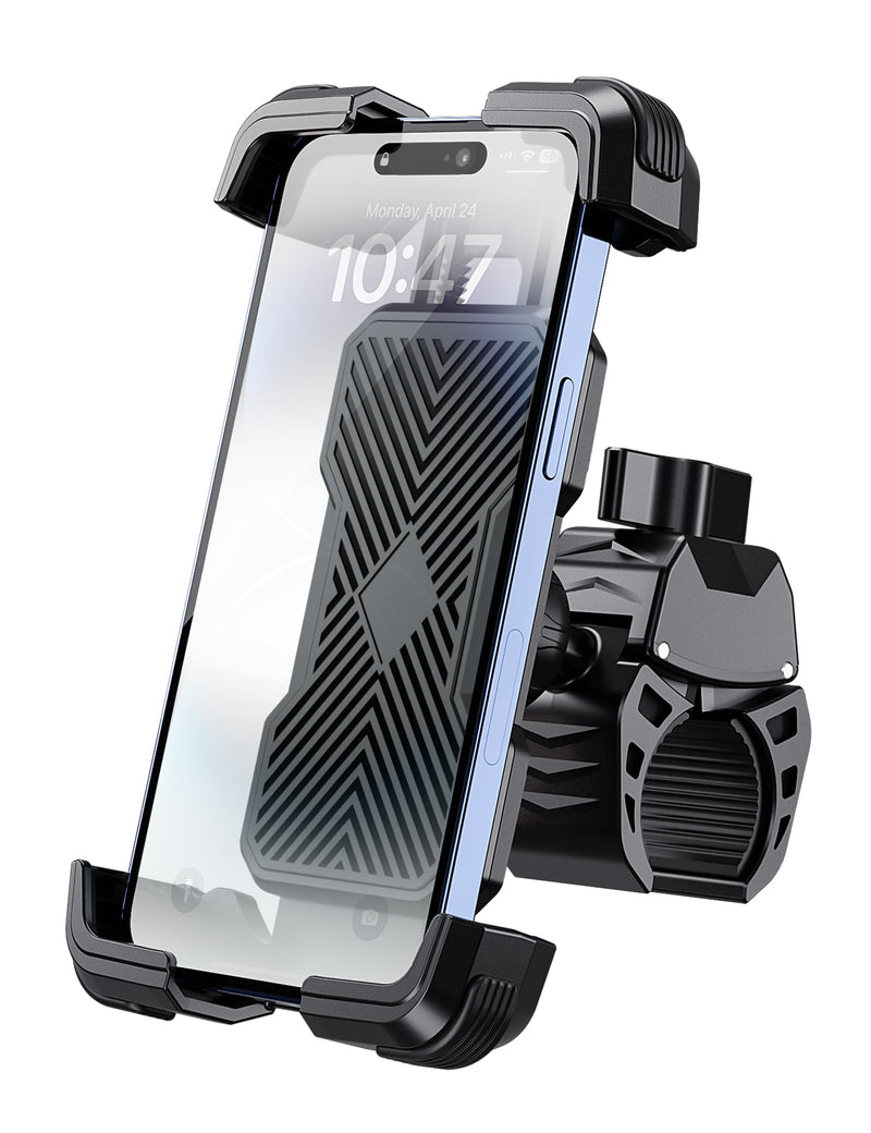 Grefay Handyhalterung Fahrrad, Handyhalterung Motorrad -Universal 360° Lenker Halter für iPhone 16/15/14 Pro Max Plus, SE, 13/12 Pro Max Mini, 11 Pro Max, Samsung S23 S22, Smartphone(4.7"-7.2")