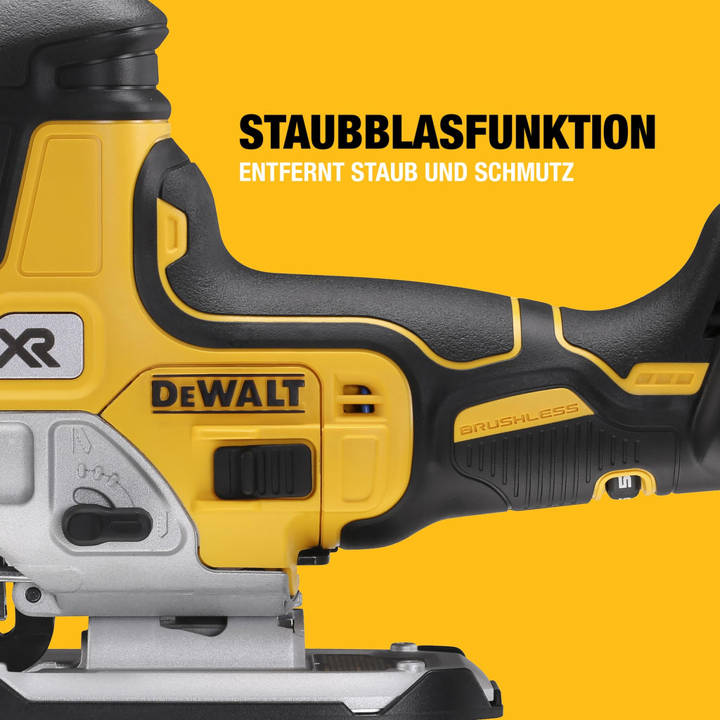 DEWALT 18 V XR bürstenlose Stichsäge mit Handgriff, nur Werkzeug, DCS335N-XJ