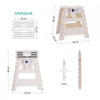VERGLEICHSSIEGER - Alason® Tritthocker Klappbar 39 cm, Belastbar bis 200 kg – Mit Aufhängehaken & Aufbewahrungstasche – Platzsparender, Faltbarer Hocker in Weiß/Beige für Zuhause, Küche, Bad & Garage