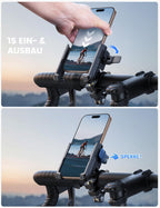 Lamicall Fahrrad Handyhalterung, Motorrad Handyhalter - [Gut für Videoaufnahmen] 360° Drehbare Handy Fahrradhalterung, Universal Handy Halterung Fahrradlenker für iPhone 17 16 15, Samsung, Smartphone