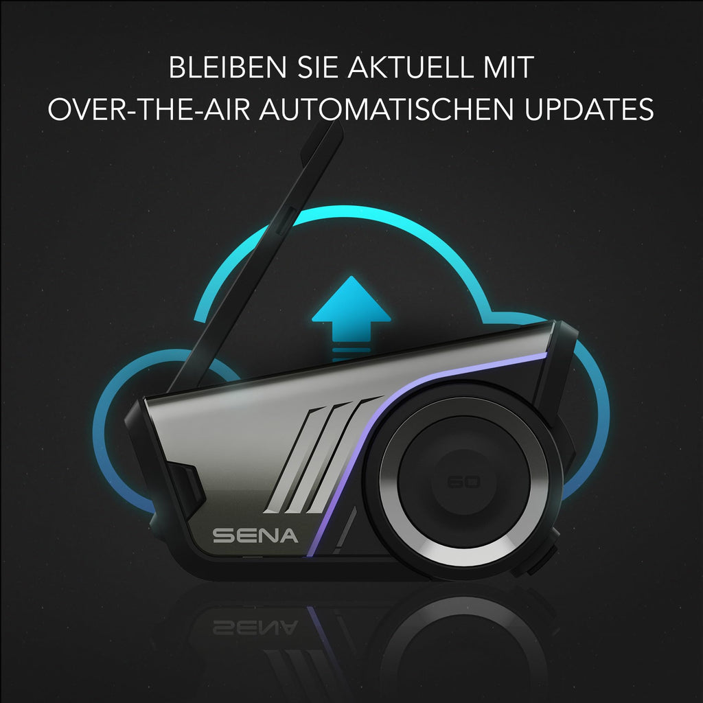 Sena 60S Motorrad-Kommunikations-Bluetooth-Headset mit mit Wave, Mesh und Bluetooth-Intercom-System, Sound von Harman Kardon 2. Generation