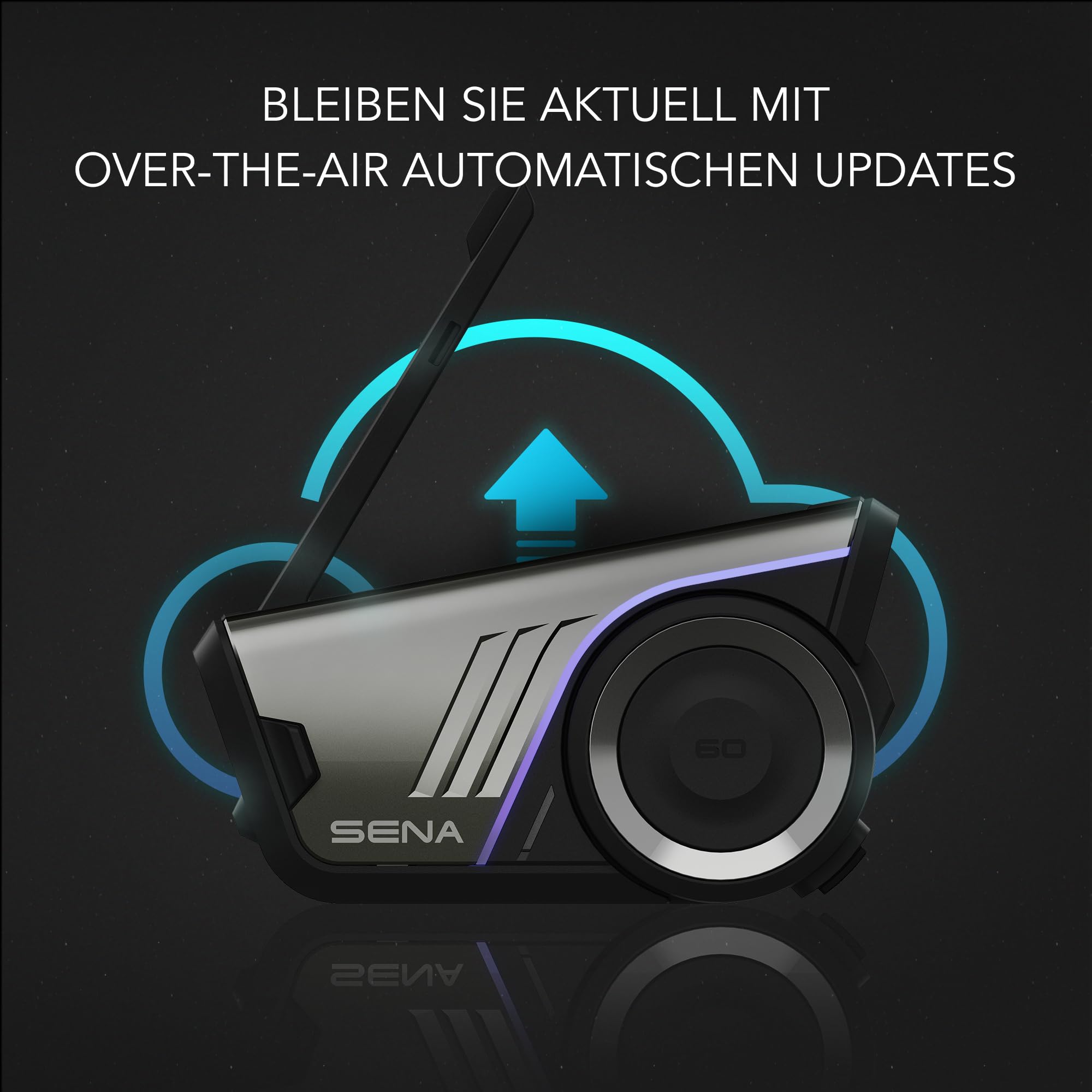 Sena 60S Motorrad-Kommunikations-Bluetooth-Headset mit mit Wave, Mesh und Bluetooth-Intercom-System, Sound von Harman Kardon 2. Generation