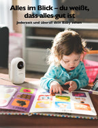 Momcozy Babyphone mit Kamera 5 Zoll 1080P HD-Video Babyphone ohne WLAN mit Kamera und Audio 5000 mAh Akku Babyphone, IR-Nachtsicht Weitwinkelobjektiv 2-Wege-Audio Vox-Modus 960 Fuß Reichweite