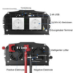 GIANDEL 2000W Wechselrichter 12V auf 230V Reiner Sinus KFZ Spannungswandler Kompatibel mit LiFePO4 Power Inverter mit Fernbedienung und USB Anschlüsse für Wohnmobil LKW Auto Camping