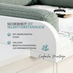 Puckdaddy® Moritz | Wickelaufsatz für IKEA Malm Kommode u.Ä. | weiß | 80x78x10 cm | Wickelauflage aus MDF-Holz | hochwertiger Premium Aufsatz als Wickelkommode | inkl. Montagematerial zur Wandmontage