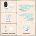 Owlet Dream Duo – Smart Baby Monitor mit Dream Sock® Sensor, präzise Puls- & Sauerstoffmessung, 2K HD Kamera, Schlafanalyse, WLAN & App-Steuerung für sicheres Baby-Monitoring, Mint
