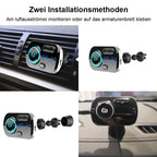Bluetooth 5.3 FM Transmitter, SONRU Bluetooth Adapter Auto mit Freisprechanlage, [30W PD & 18W QC3.0] Schnelles Autoladegerät mit LED Farblicht Unterstützungs Aux Ausgang und TF Karte