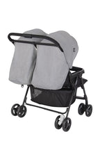 Graco DuoRider™ Doppel-Kinderwagen, Geschwisterwagen, ab Geburt bis ca. 3 Jahre (15 kg), leicht, schnell zusammenklappbar, freistehend, großer Staukorb, inkl. Regenverdeck, grau, Steeple Gray