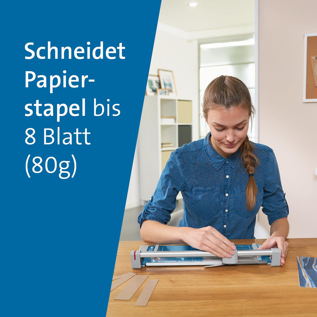 Dahle 507 Papierschneider (8 Blatt Schneidleistung, bis DIN A4) blau