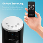 VonHaus 87 cm Turmventilator, Elektroventilator, Schwenkender Ventilator Leise für Jeden Raum, Ventilator mit Fernbedienung, Bodenventilator mit 2 Geschwindigkeiten, 2-Jahres-Versprechen