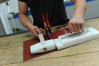 STUBAI KUNSTSTOFFHAMMER keilförmig 155 × 85 × 35 mm | Kopf aus hochschlagfestem Kunststoff | Eschenstiel geschweift | unlackiert & rutschfest | Profi-Spenglerhammer | 278501