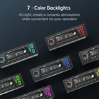 Avylet 7 LED-Farben, Auto-Stereo-Freisprecheinrichtung, Bluetooth 5.0, Autoradio, Stereo und Uhr, 4 x 60 W, FM-Radio, USB/AUX-In, MP3/WMA/WAV/SD, MP3-Player, kabellose Fernbedienung