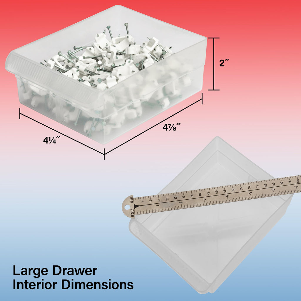 Akro-Mils 10724 Schubladenschrank aus Kunststoff mit 24 Schubladen, für Garage, Perlen-Organizer, Lego-Aufbewahrung, Lehrer-Werkzeugkasten, Make-up-Organizer und mehr, 50,8 cm B x 15,2 cm T x 40,6 cm
