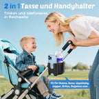 Getränkehalter für Kinderwagen Buggy Zubehör, Guiseapue Universal Becherhalter Kaffeehalter Kinderwagen Rollator Rollstuhl Fahrrad Cup Holder, Baby Erstausstattung Neugeborene, Geschenke für Neu Mama