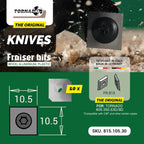 Fraiser Hartmetall-Wendeplatten (HM/Widia) für Planfräser Tornado – 10 Stück (10,5x10,5 mm)