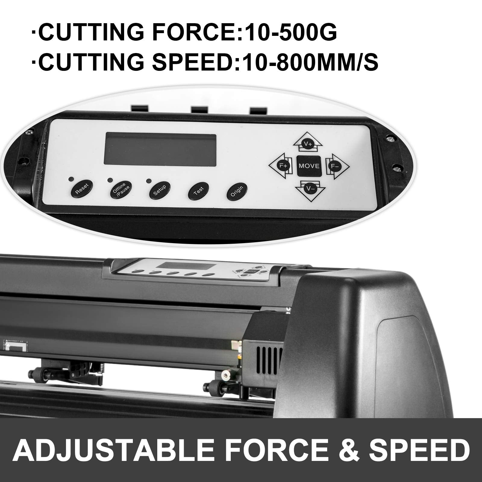 VEVOR 28 Inch Vinyl Schneideplotter Vinyl Cutter Plotter 720 mm Slogan Cutting Plotter Desktop Machine mit der Software