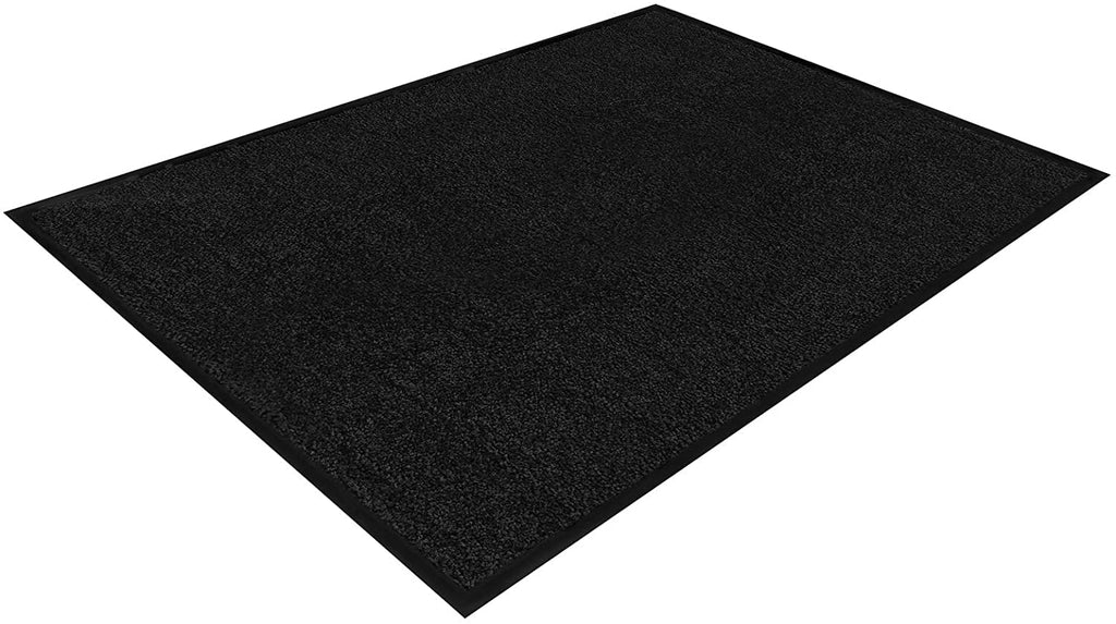 etm® Schmutzfangmatte - Fußmatte in vielen Größen - Türmatte Fußabstreifer für Haustür innen und außen (Schwarz, 200x400 cm)
