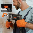 DOVAMAN PHD03B 850W Schlagbohrmaschine Mit 13mm Metallbohrfutter, Elektro-Bohrmaschine Mit Schlagfunktion & Variabler Drehzahl 0–3000 U/Min – Für Beton, Mauerwerk, Holz – Inkl. Bohrer & Koffer