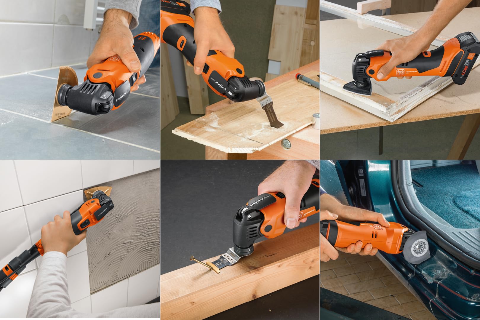 Fein Akku Multimaster AMM 500 Plus Top AS (18 V, ohne Akku Multitool, StarlockPlus, AMPShare, inkl. Zubehör-Set zum Sägen/Schleifen in Holz + Metall, Multifunktionswerkzeug, in L-Boxx) 71293863000