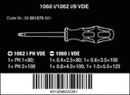 Wera '05051575001 1060 i/1062 i/6 Schraubendrehersatz Kraftform VDE, 6-teilig, Gelb/Rot