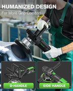 Poliermaschine, Ginour 900W auto Poliermaschine Set mit 6 Geschwindigkeit, Exzenter Poliermaschine mit 5 150mm Polierschwamm, abnehmbarer D-Griff und Seitengriff, 3M Kabel, Polieren Auto Boot Motorrad