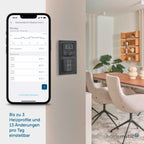 Homematic IP Smart Home Wandthermostat mit Luftfeuchtigkeitssensor, anthrazit, digitales Thermostat Heizkörper/Fußbodenheizung App, Alexa, Google Assistant, Temperaturmessung, Energie sparen, 159820A0