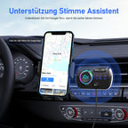 Bluetooth 5.3 FM Transmitter, SONRU Bluetooth Adapter Auto mit Freisprechanlage, [30W PD & 18W QC3.0] Schnelles Autoladegerät mit LED Farblicht Unterstützungs Aux Ausgang und TF Karte