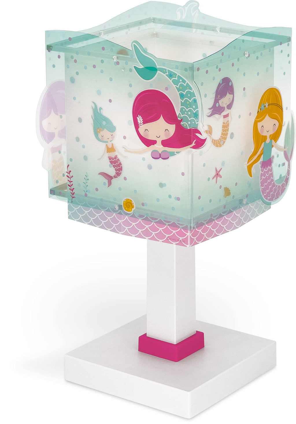 Dalber Kinder Tischlampe Nachttischlampe kinderzimmer Mermaids Meerjungfrauen, Kinderzimmer, Nachttischlampe, 63441, E14, Türkis