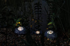 Pontec 87585 PondoStar LED Rocklight Set 3 - schwarzes, attraktives Felsleuchten-Set in zeitloser Schieferoptik / Unterwasserbeleuchtung