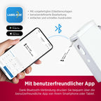 Olympia P22 Etikettendrucker | Etikettiergerät für Home Office & Bürobedarf | Bluetooth-Thermodrucker für Küche, Büro & Hobby | Label Printer für Endlospapier | Wasserfest & Abriebfest (Weiß)