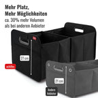 achilles Auto Kofferraum Organizer XL – Kofferraumtasche XL mit viel Stauraum – Geräumige & Pflegeleichte Faltbox – Auto Zubehör Innenraum Organizer – Stabiler Boden & Tragegriff – Schwarz