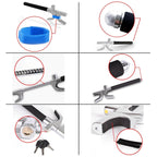 Tevlaphee Lenkradkralle, Lenkradschloss für Auto, Auto Diebstahlsicherung, Lenkradsperre Wohnmobil, Auto-Kralle als Wegfahrsperre, Universal(Schwarz)