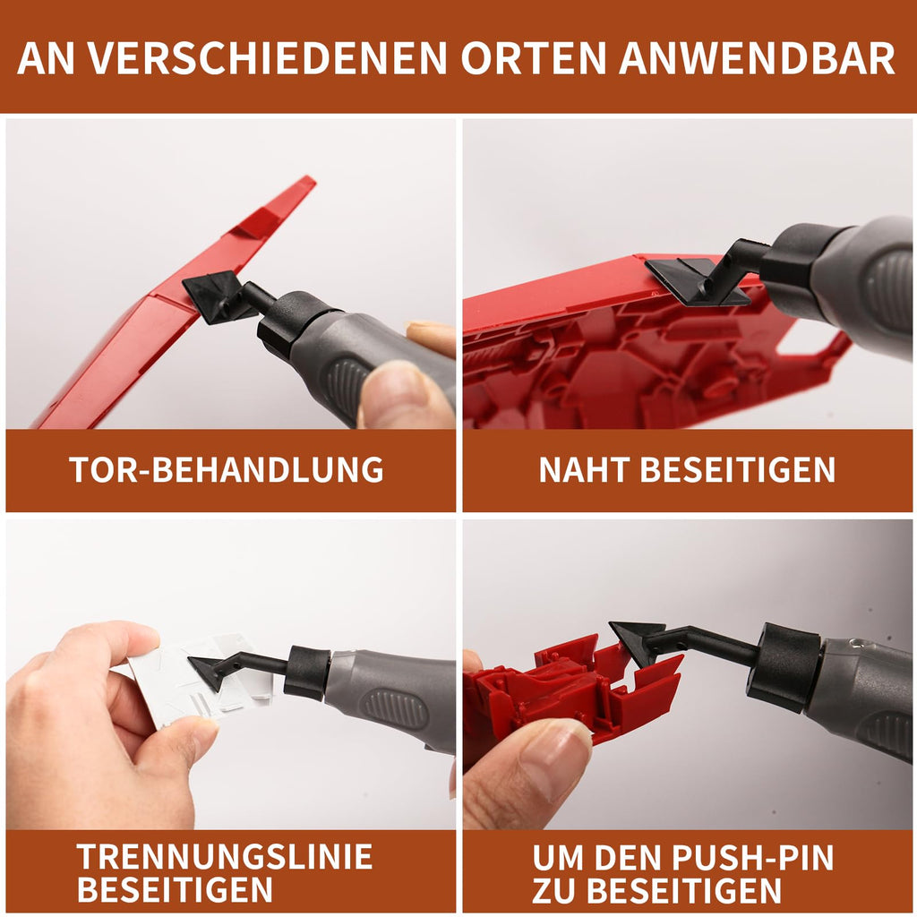 Bucasso Schnurloser Stiftschleifer, variable Geschwindigkeit, Mehrzweck-Elektrowerkzeug zum Schleifen, Polieren, Finishing, DIY-Handwerk (GRAU)