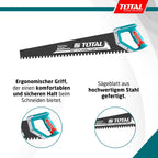 TOTAL - Zementsäge | 600mm Länge | Wolframblech | Zum Schneiden von Zement, Beton oder Ziegeln | Ideales Werkzeug für Bau- und Mauerwerksarbeiten