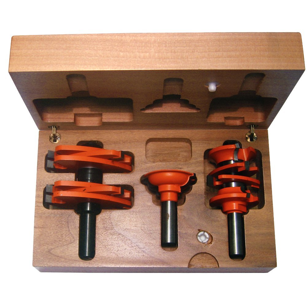CMT ORANGE TOOLS SET FRESE X PORTE HW 3 Pz. S=12.7mm, Schwalbenschwanzschnitt, Falzschnitt, Routerbits, Wolframcarbid, 1 Flüte